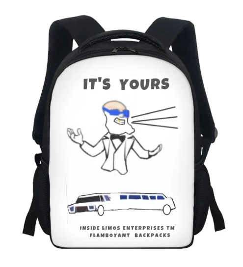 INSIDE LIMOS ENTERPRISES TM BACKPACK -IT-2026- 17x11-LARGE SIZE-5D