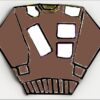LIMO/LIMOUSINE INTERNATIONAL TM- LEATHER SWEAT SHIRT-BROWN/WHITE #LS25A