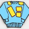 LIMO/LIMOUSINE  INTERNATIONAL TM-LEATHER SWEAT SHIRT -LIGHT BLUE/YELLOW # LS26A