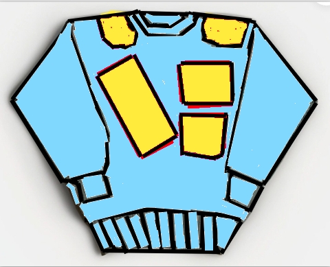 prototype sweatshirt 13 LIMO/LIMOUSINE INTERNATIONAL TM-LEATHER SWEAT SHIRT -LIGHT BLUE/YELLOW # LS26A