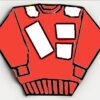 LIMO/LIMOUSINE INTERNATIONAL TM- LEATHER SWEAT SHIRT -RED/WHITE #LS30