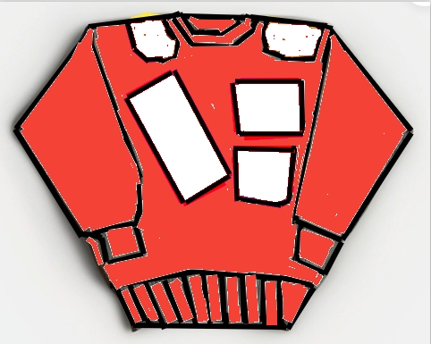 LIMO/LIMOUSINE INTERNATIONAL TM- LEATHER SWEAT SHIRT -RED/WHITE #LS30