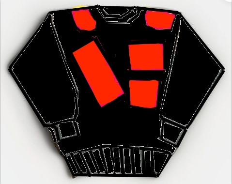 prototype sweatshirt 17 LIMO/ LIMOUSINE INTERNATIONAL TM- LEATHER SWEAT SHIRT - BLACK/RED-# LS 13A