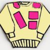 LIMO/LIMOUSINE INTERNATIONAL TM- LEATHER SWEAT SHIRT-YELLOW /MAGENTA #20A