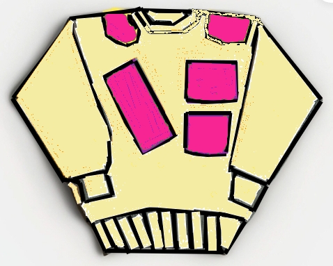 LIMO/LIMOUSINE INTERNATIONAL TM- LEATHER SWEAT SHIRT-YELLOW /MAGENTA #20A