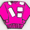 LIMO/LIMOUSINE INTERNATIONAL TM-  LEATHER SWEAT SHIRT -MAGENTA/WHITE #LS21A