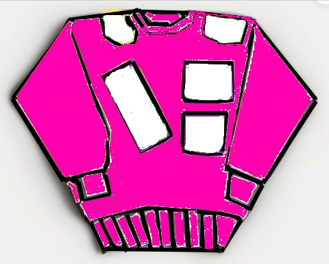 prototype sweatshirt 30 LIMO/LIMOUSINE INTERNATIONAL TM- LEATHER SWEAT SHIRT -MAGENTA/WHITE #LS21A