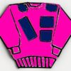 LIMO/LIMOUSINE INTERNATIONAL TM- LEATHER SWEAT SHIRT -MAGENTA /NAVY #22A