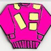 LIMO /LIMOUSINE INTERNATIONAL TM- LEATHER SWEAT SHIRT - MAGENTA/YELLOW # LS 23A