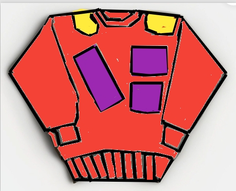 prototype sweatshirt 4a LIMO /LIMOUSINE INTERNATIONAL TM LEATHER SWEAT SHIRT- RED/PURPLE #LS 10A