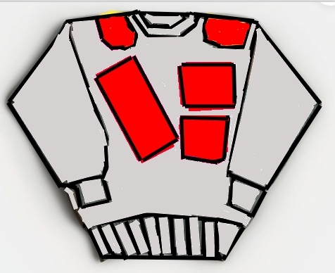 prototype sweatshirt 8 LIMO /LIMOUSINE INTERNATIONAL TM- LEATHER SWEAT SHIRT -GREY /RED #LS-12A